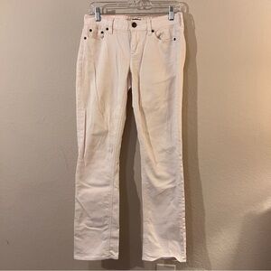 J.Crew White Stretch Matchstick Jeans Size 27 Small Denim